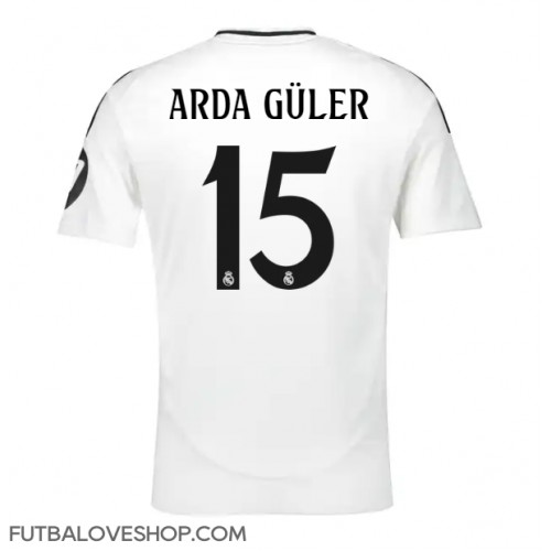 Dres Real Madrid Arda Guler #15 Domáci 2024-25 Krátky Rukáv